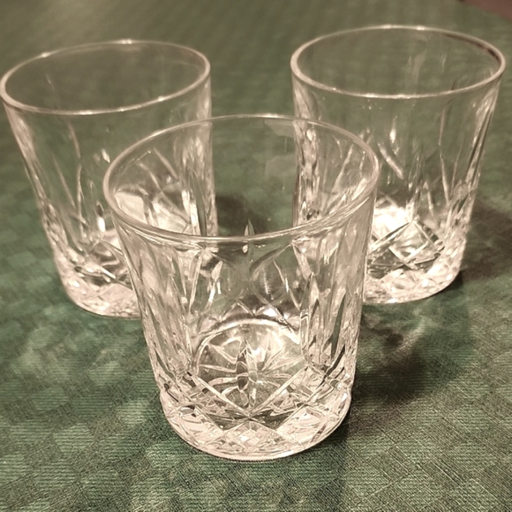 Marquis By Waterford Lismore Crystal Whiskey Tumbler Set of 3